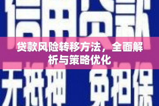 汉台贷款风险转移方法，全面解析与策略优化