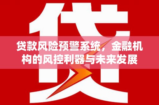 汉台贷款风险预警系统，金融机构的风控利器与未来发展
