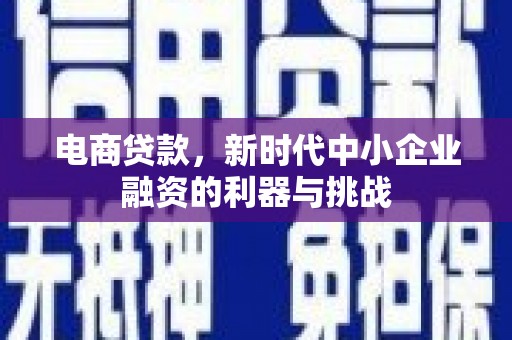 汉台电商贷款，新时代中小企业融资的利器与挑战