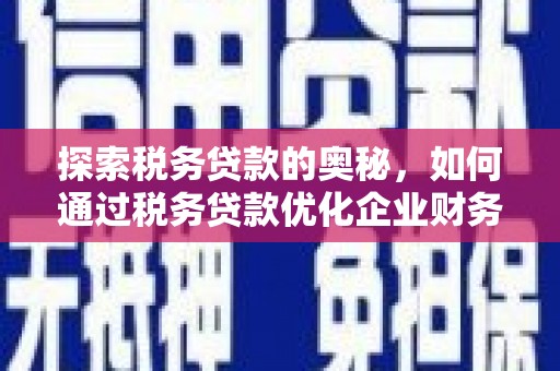 汉台探索税务贷款的奥秘，如何通过税务贷款优化企业财务