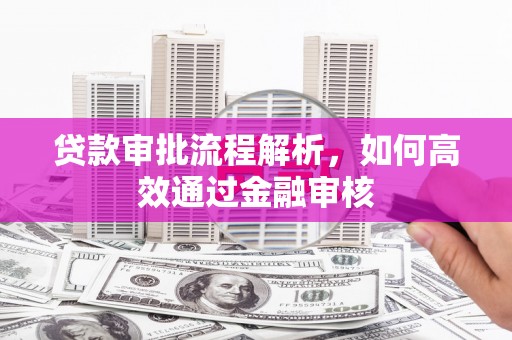 汉台贷款审批流程解析，如何高效通过金融审核