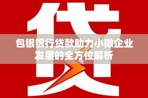 汉台包银银行贷款助力小微企业发展的全方位解析