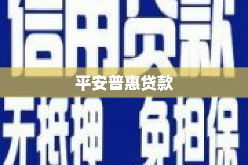 汉台平安普惠贷款